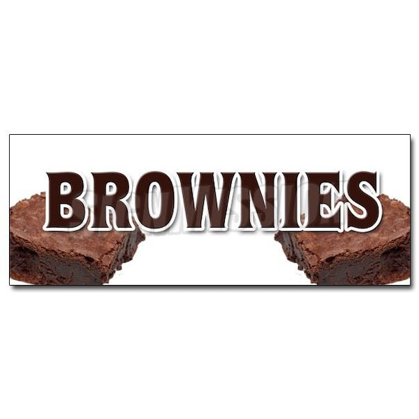BROWNIES DECAL sticker bakery chewy warm homemade best chocolate blondies, D-36 Brownies